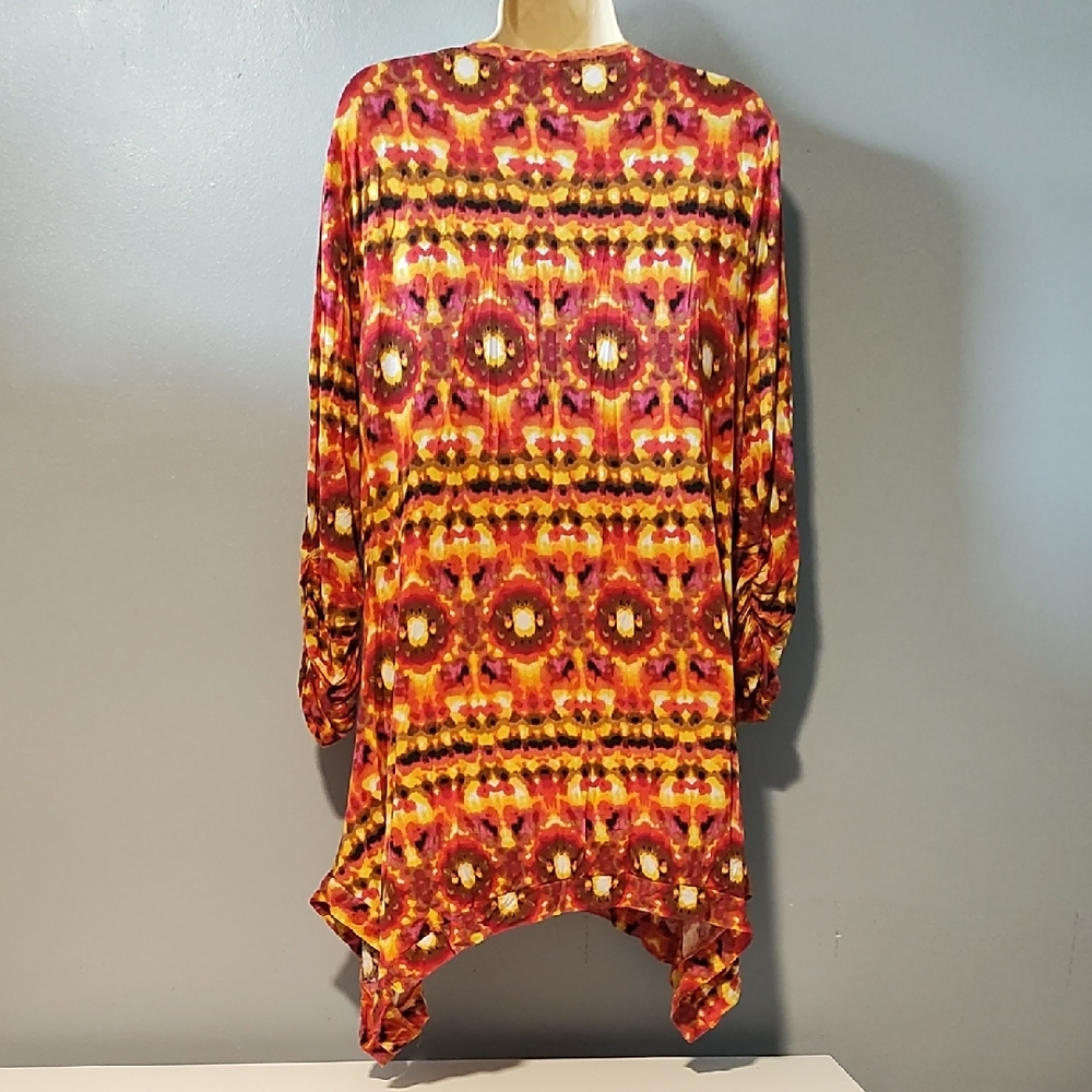 Grace Elements Vibrant Multicolor V-Neck Tunic - image 10